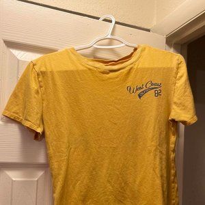 Kids' size small yellow West Coast California Arizona Jean Co short sleeve shirt